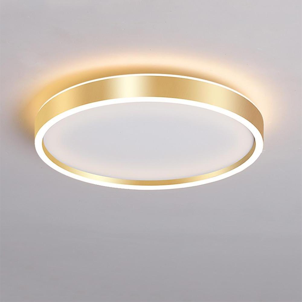 Modern Round LED Flush Mount Ceiling Light for Bedroom and Living Room Minimalist Low Profile Lighting