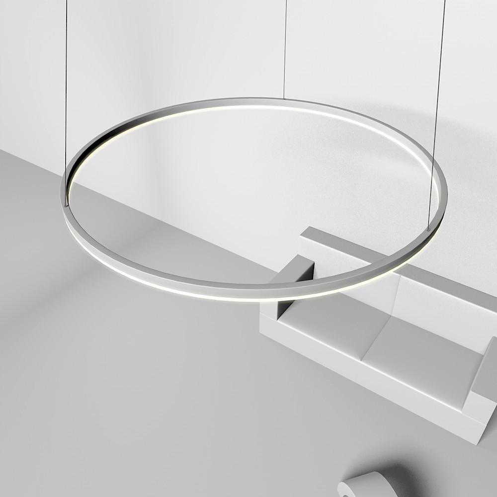 Dimmable Modern Geometric Ring LED Pendant Light Slim Circular Minimalist Hanging Ceiling Fixture