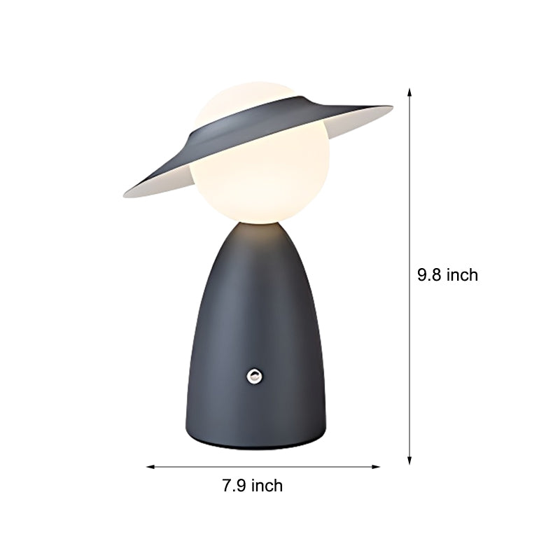 Dimmable Nordic Scarecrow LED Touch Table Lamp Cordless Rechargeable Bedside Accent Light