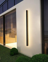 Dimmable RGB Black Linear Outdoor Wall Light Modern Long Strip LED Landscape Sconce