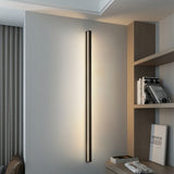 Dimmable RGB Black Linear Outdoor Wall Light Modern Long Strip LED Landscape Sconce