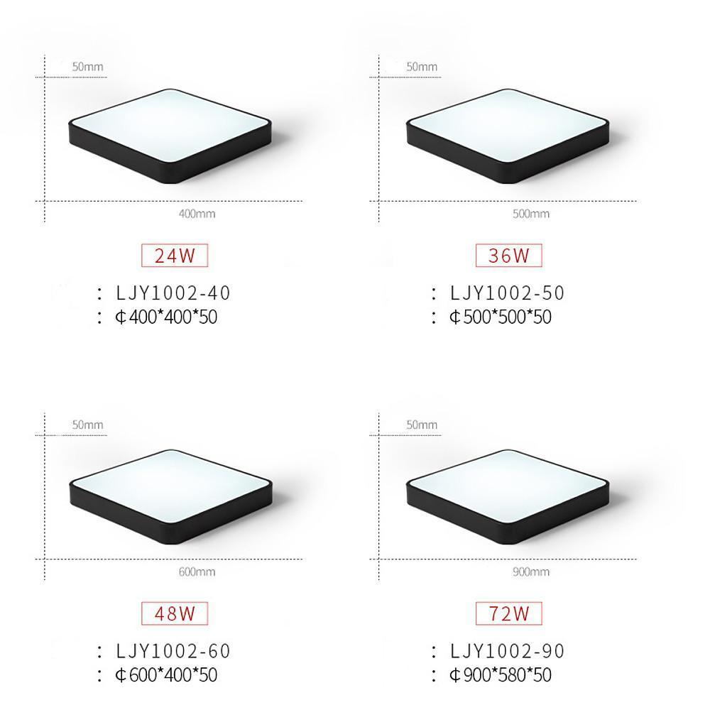 Modern Ultra Thin Square LED Flush Mount Ceiling Lamp for Bedroom and Kids Room