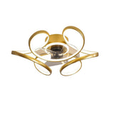 Modern Low Profile 3 Blade Cluster Ceiling Fan with Dimmable LED Lighting for Bedroom and Living Room
