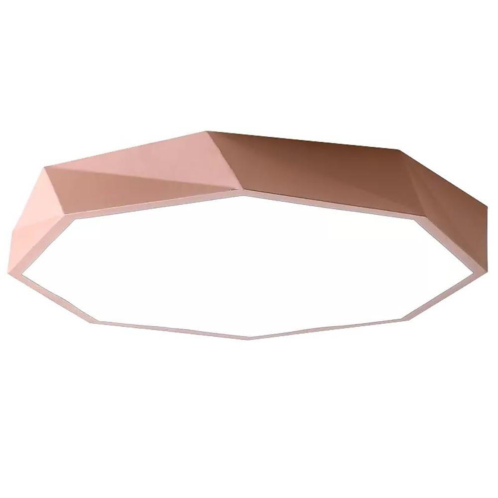 Contemporary Geometric LED Flush Mount Ceiling Light with Remote Control 16 Inch