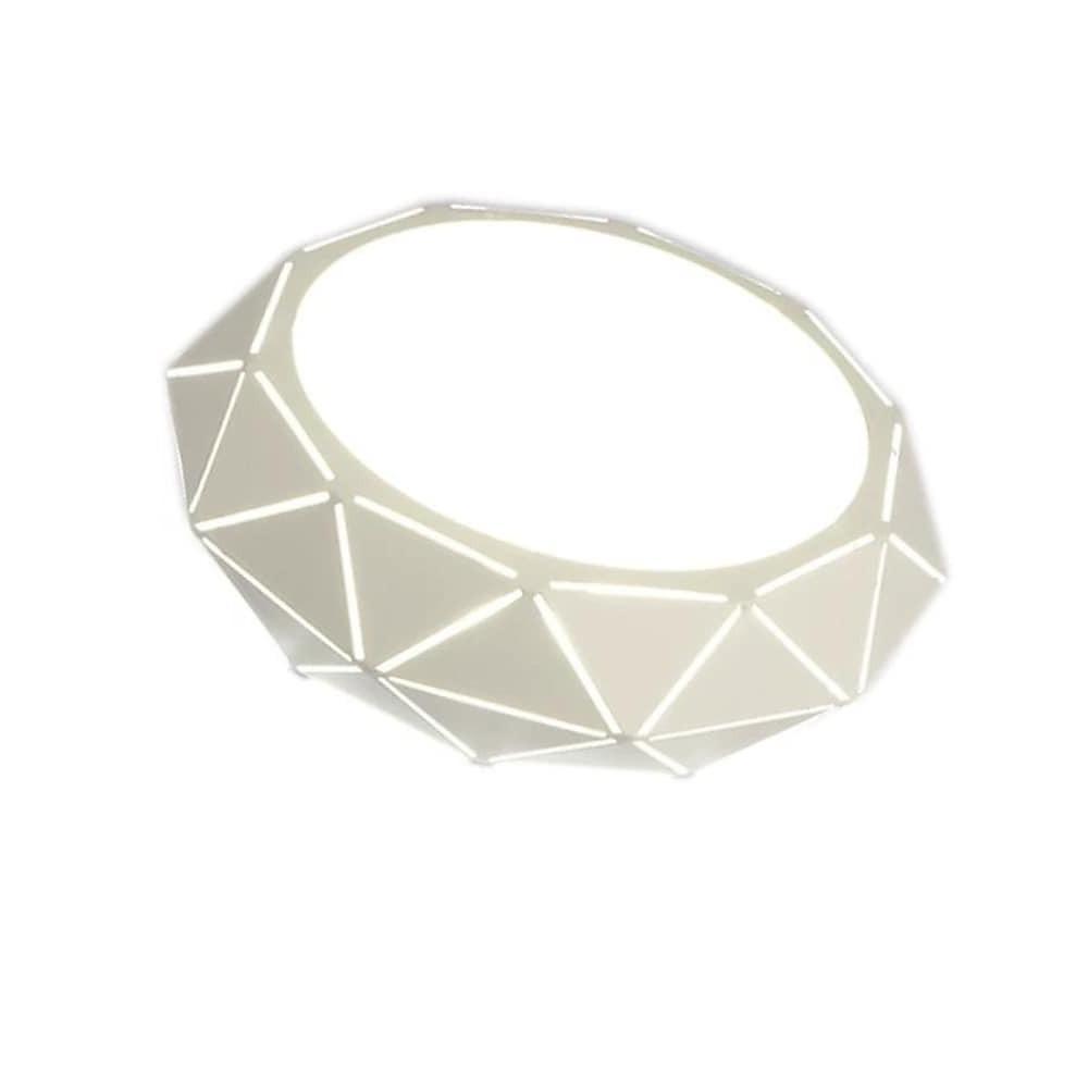 Modern Geometric Drum Shaped LED Flush Mount Ceiling Light for Living Room and Bedroom