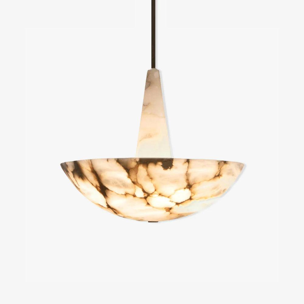 Domus Alabaster Chandelier Modern Snowflake Pattern LED Ceiling Pendant Light