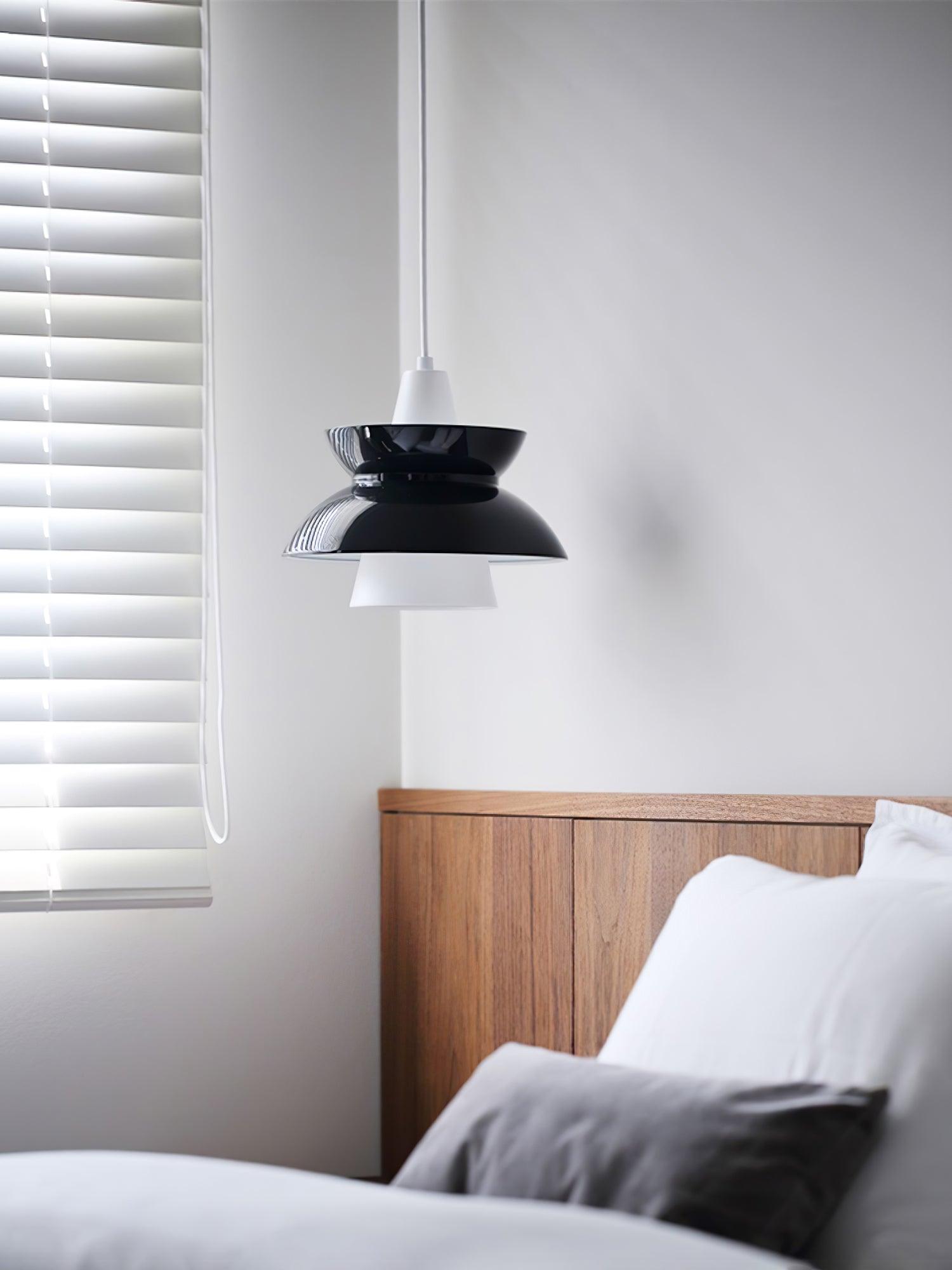Doo Wop Modern Pendant Light Aluminum Dual Shade Ceiling Lamp for Kitchen Island