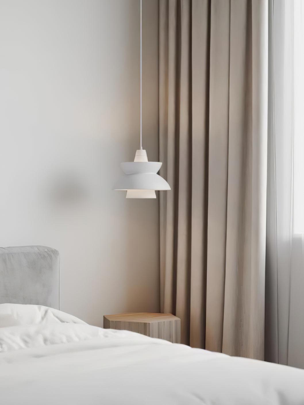 Doo Wop Modern Pendant Light Aluminum Dual Shade Ceiling Lamp for Kitchen Island