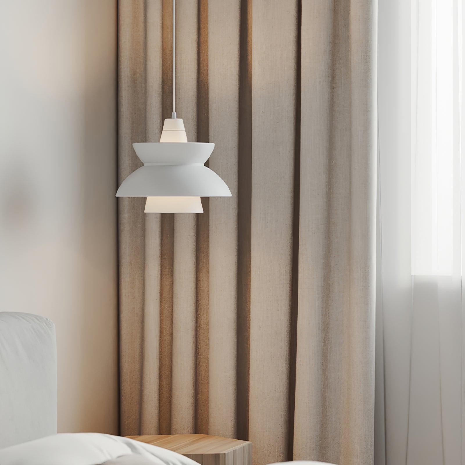 Doo Wop Modern Pendant Light Aluminum Dual Shade Ceiling Lamp for Kitchen Island