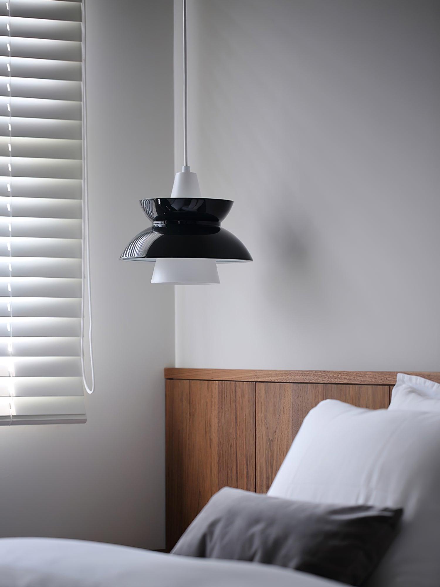 Doo Wop Modern Pendant Light Aluminum Dual Shade Ceiling Lamp for Kitchen Island