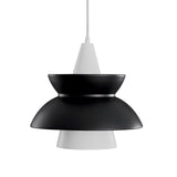 Doo Wop Modern Pendant Light Aluminum Dual Shade Ceiling Lamp for Kitchen Island