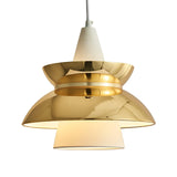 Doo Wop Modern Pendant Light Aluminum Dual Shade Ceiling Lamp for Kitchen Island