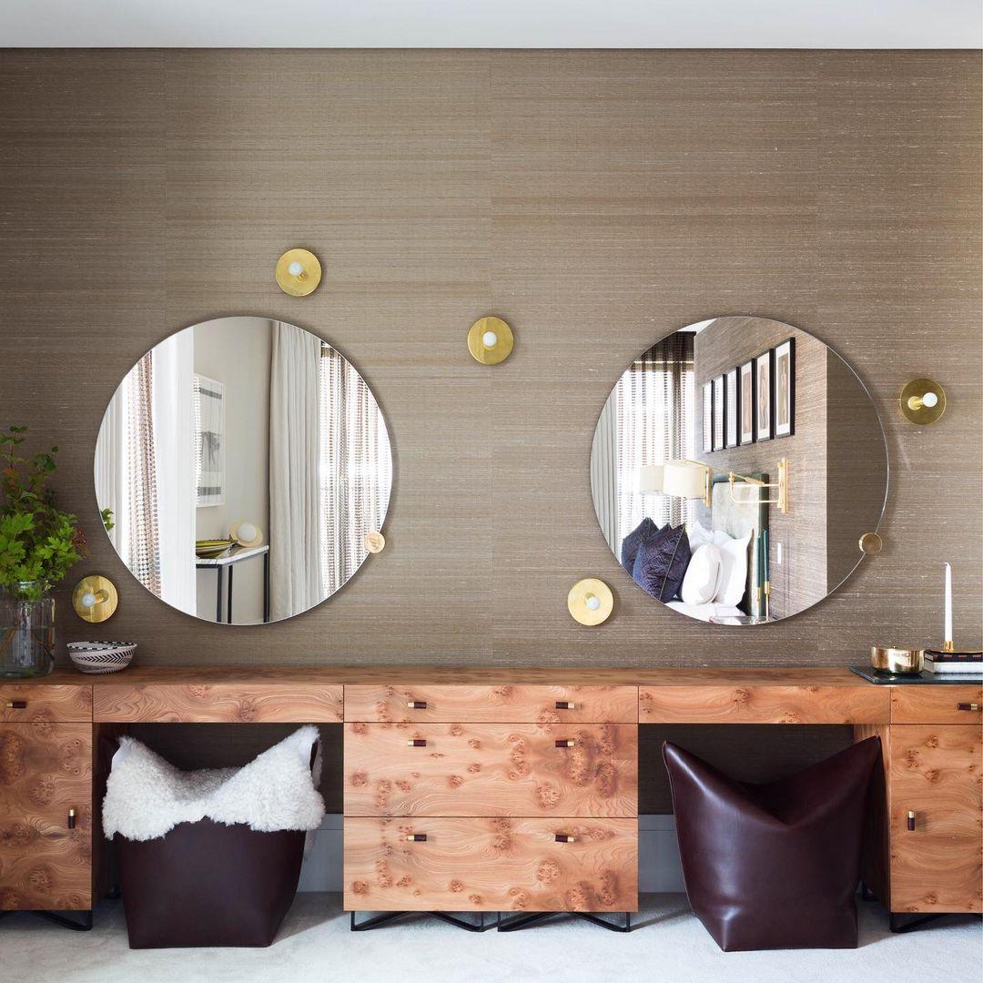 Dot Geometric Wall Lamp Set Modern Brass Minimalist Indoor Sconce Lighting Fixture