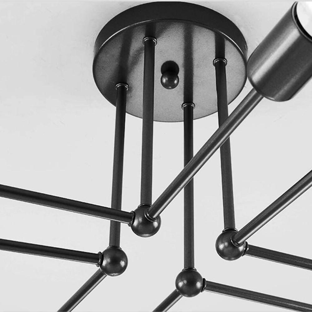 Modern 8 Light Sputnik Chandelier Industrial Metal Ceiling Light Fixture for Living Room and Bedroom
