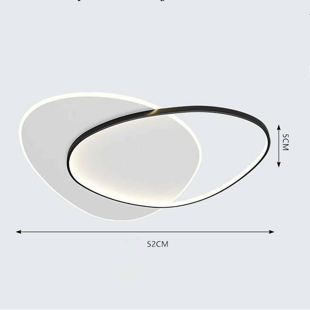 Geometric Rounded Triangle Flush Mount LED Ceiling Light Modern Acrylic Fixture