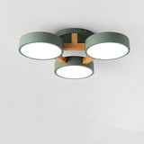 Modern 3 Circle LED Flush Mount Ceiling Light Nordic Metal and PVC Circular Fixture