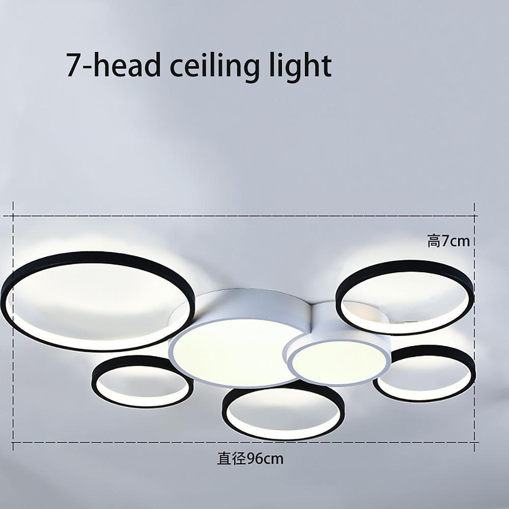 Modern Geometric Multiple Ring LED Flush Mount Ceiling Light Nordic Circle Chandelier for Living Room