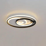 Geometric Three Ring LED Flush Mount Ceiling Light Modern Minimalist Lighting