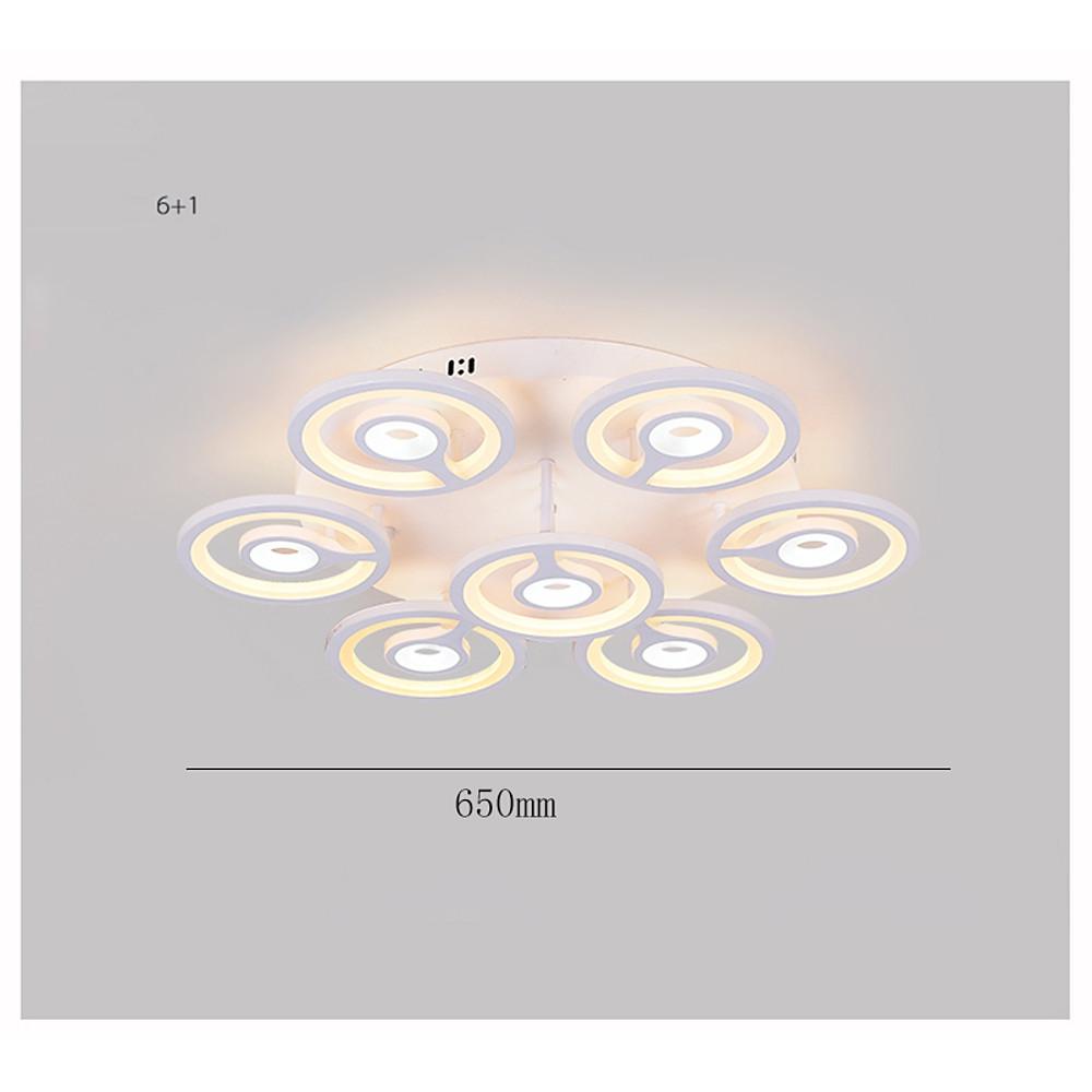 Modern Geometric Flower Shape LED Flush Mount Ceiling Light in White Finish