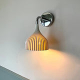 E Modern Minimalist Chrome Wall Sconce Indoor Glass Globe Bedside Reading Light