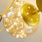 Modern Gold Star Shaped LED Ceiling Light 5 Light Geometric Flush Mount Fixture for Bedrooms