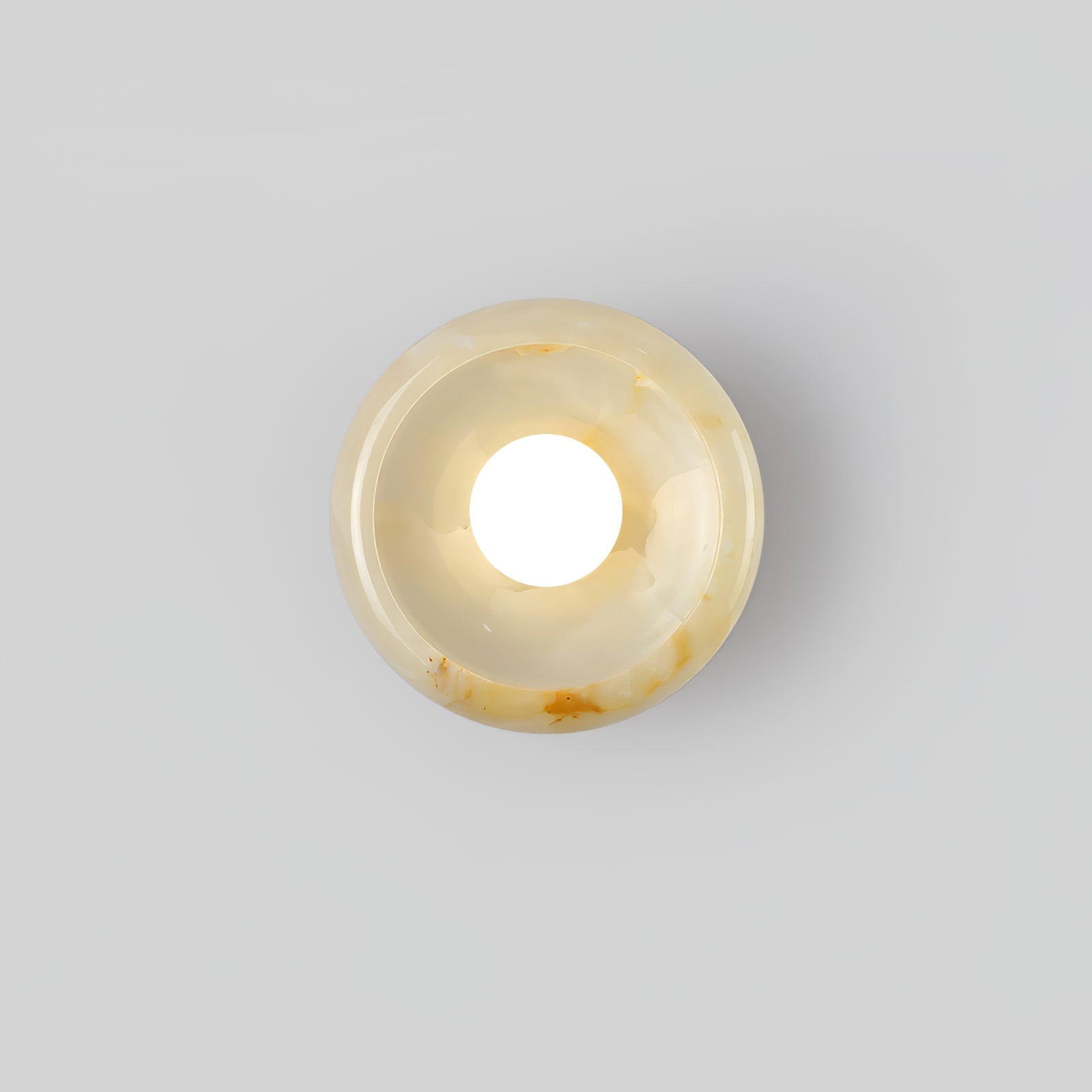 Eclipse Natural Jade Alabaster Wall Sconce Modern Minimalist Stone Lighting