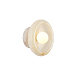 Eclipse Natural Jade Alabaster Wall Sconce Modern Minimalist Stone Lighting