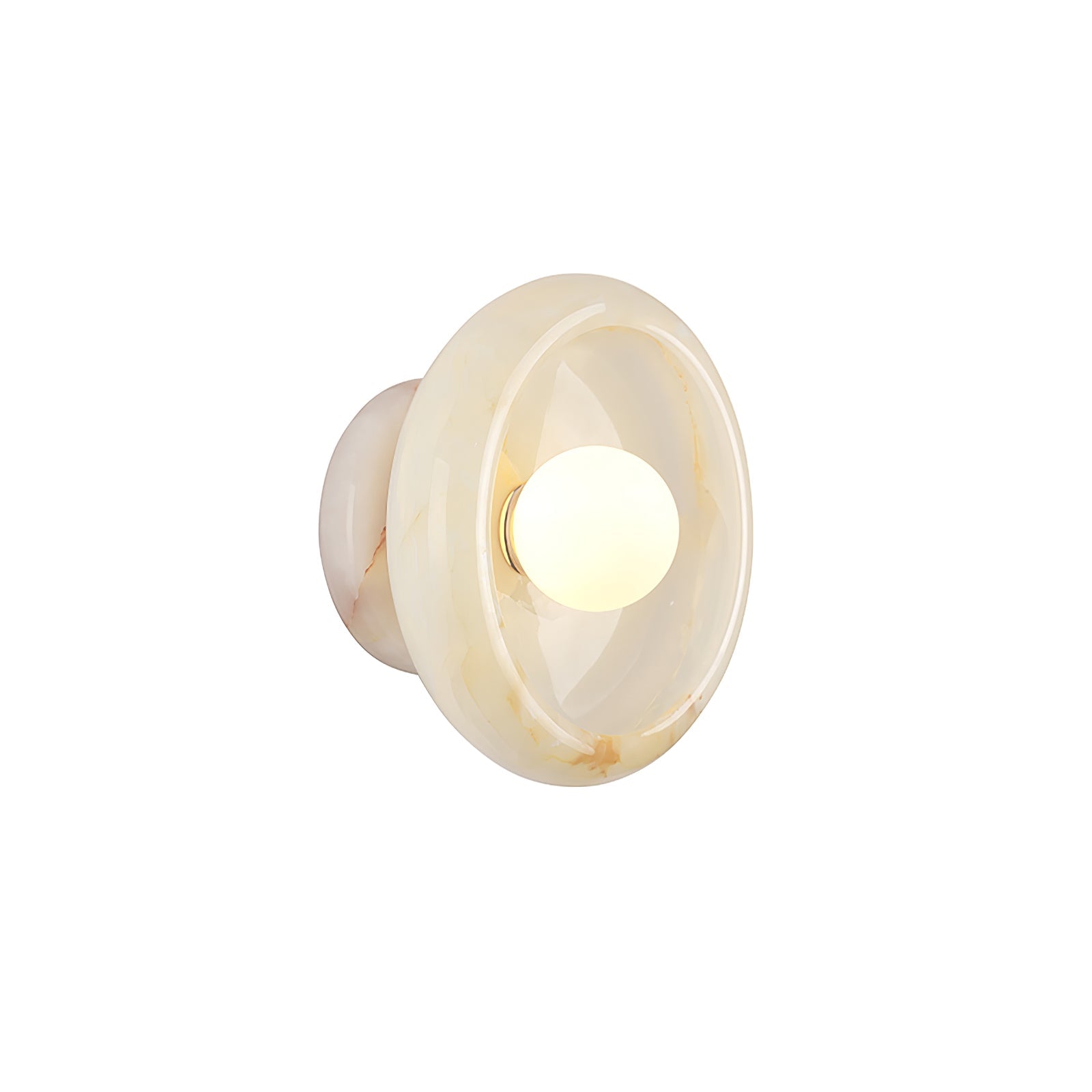 Eclipse Natural Jade Alabaster Wall Sconce Modern Minimalist Stone Lighting