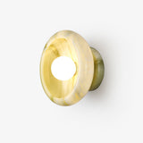 Eclipse Natural Jade Alabaster Wall Sconce Modern Minimalist Stone Lighting