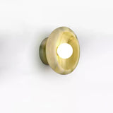 Eclipse Natural Jade Alabaster Wall Sconce Modern Minimalist Stone Lighting