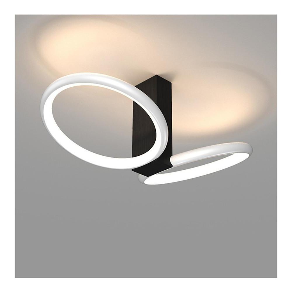 Modern Geometric Square Gold LED Flush Mount Ceiling Lamp for Contemporary Home Interiors