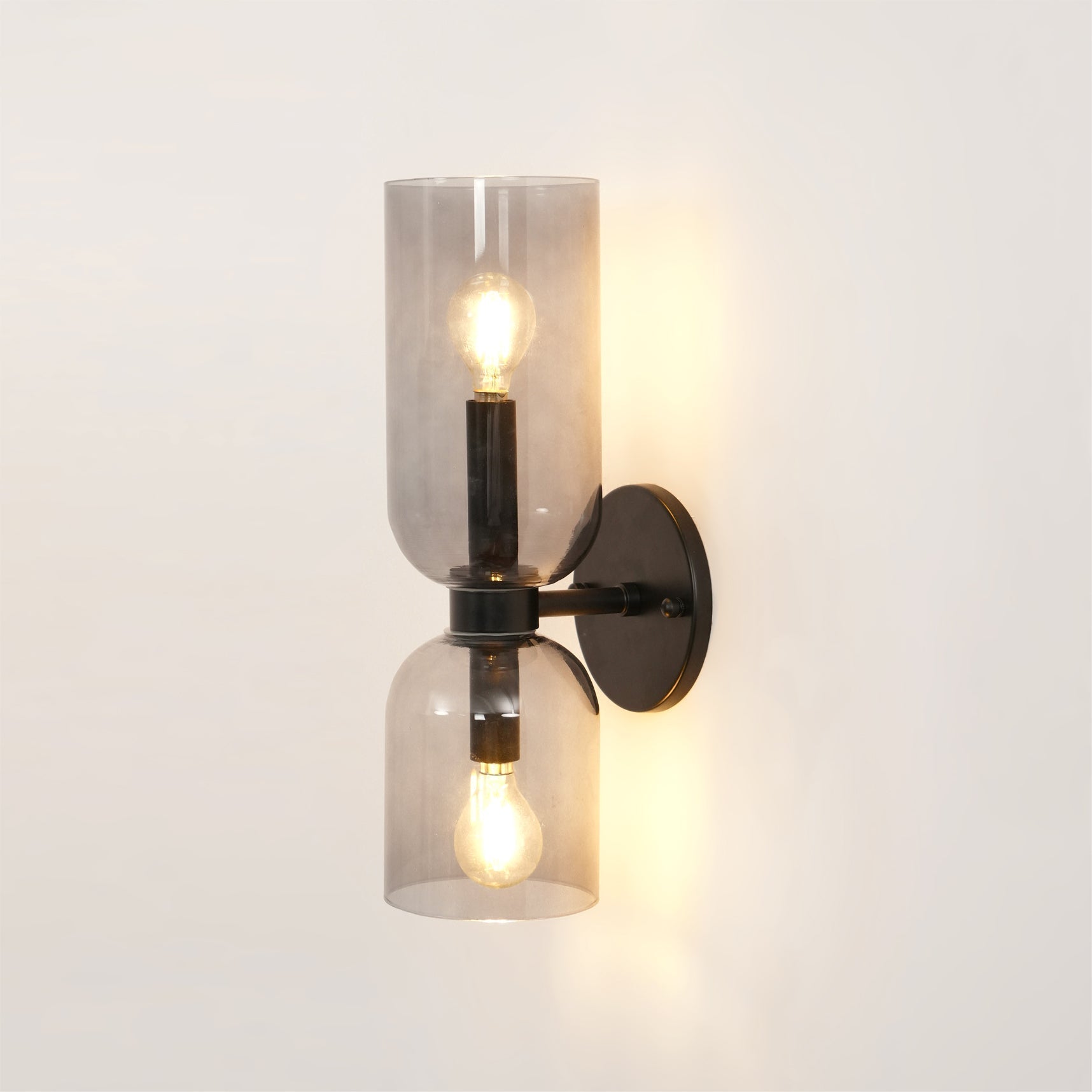 Edie Modern Geometric Wall Sconce with Opal Glass Shade and Brass Finish