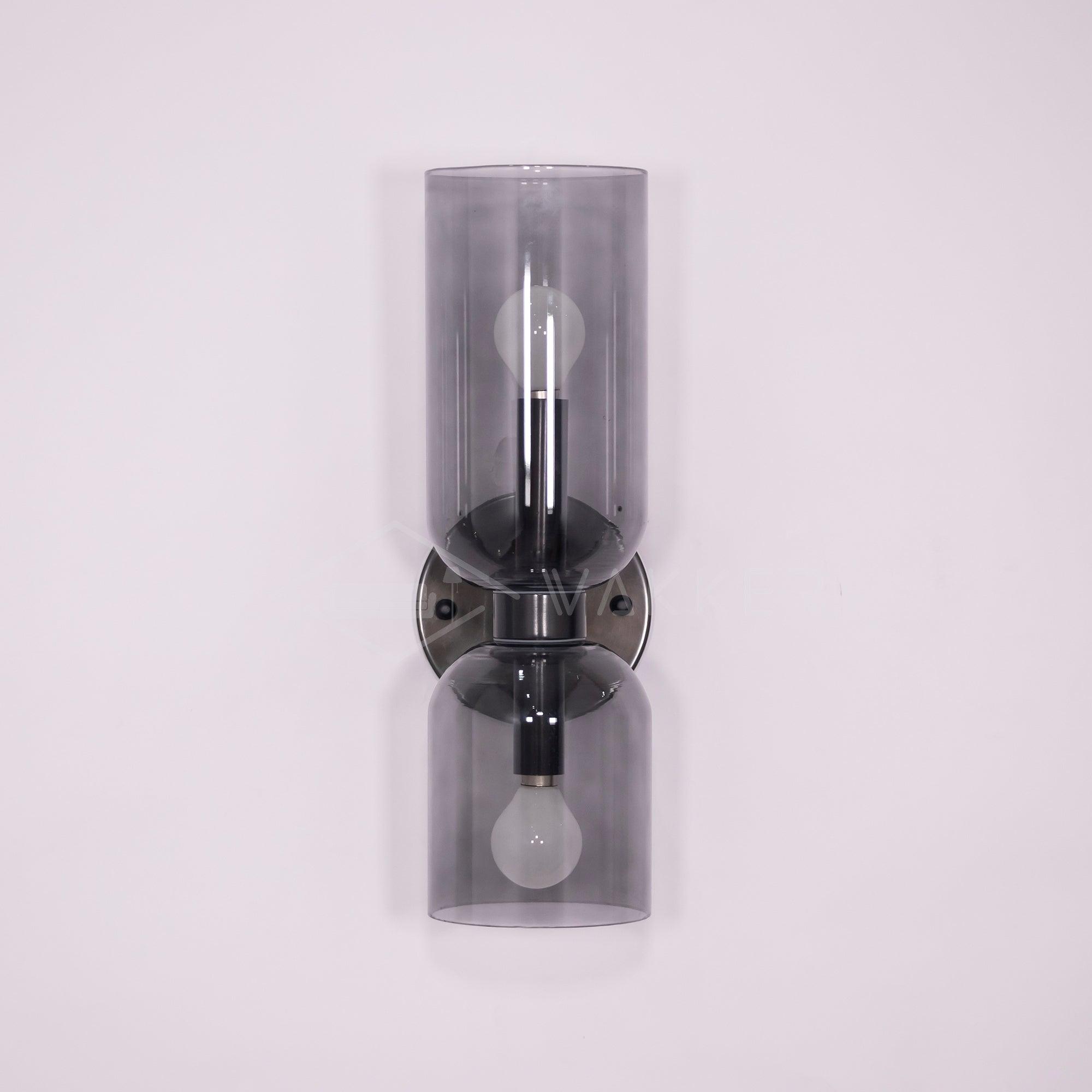 Edie Modern Geometric Wall Sconce with Opal Glass Shade and Brass Finish