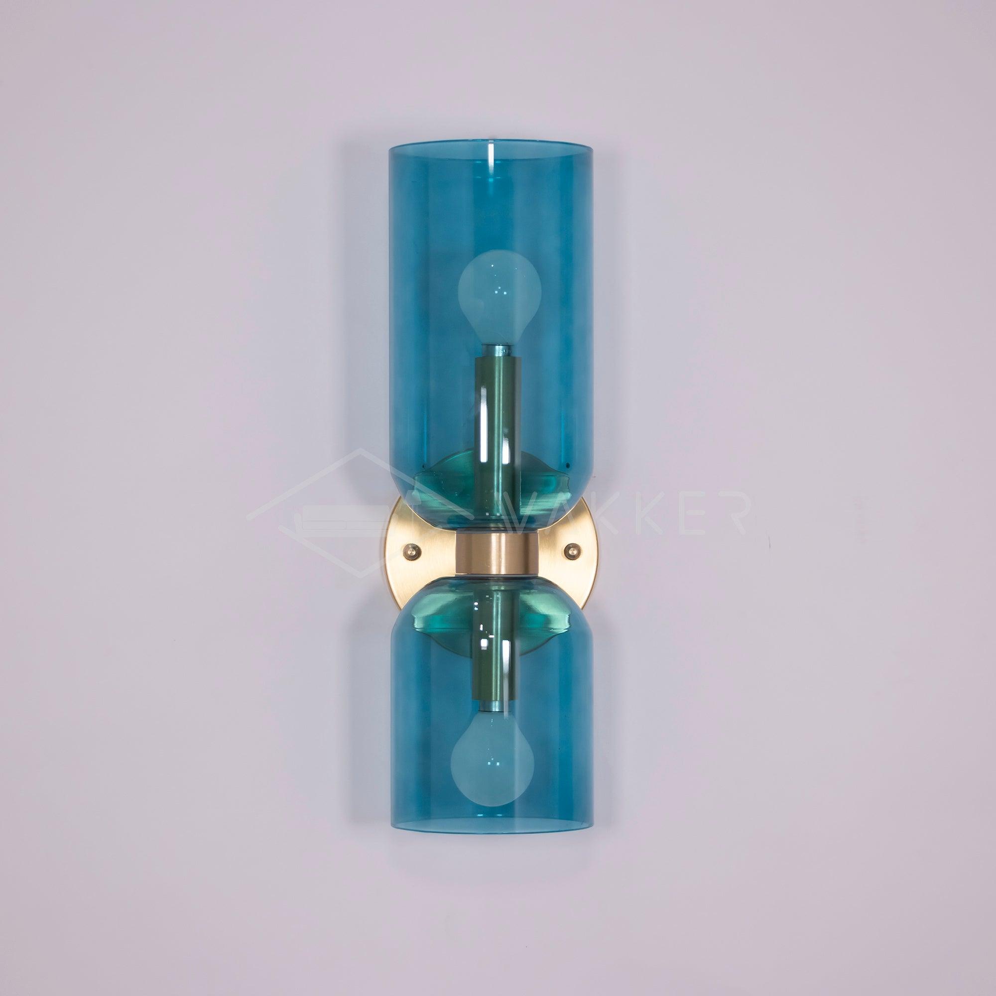 Edie Modern Geometric Wall Sconce with Opal Glass Shade and Brass Finish