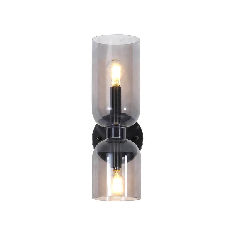 Edie Modern Geometric Wall Sconce with Opal Glass Shade and Brass Finish