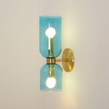 Edie Modern Geometric Wall Sconce with Opal Glass Shade and Brass Finish