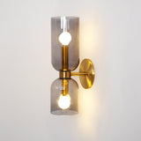Edie Modern Geometric Wall Sconce with Opal Glass Shade and Brass Finish