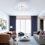 Modern Geometric LED Flush Mount Ceiling Lamp 5 Square Acrylic Light Fixture for Living Room