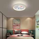 Modern Footprint Design LED Ceiling Light Nordic Metal Flush Mount for Bedroom Playroom