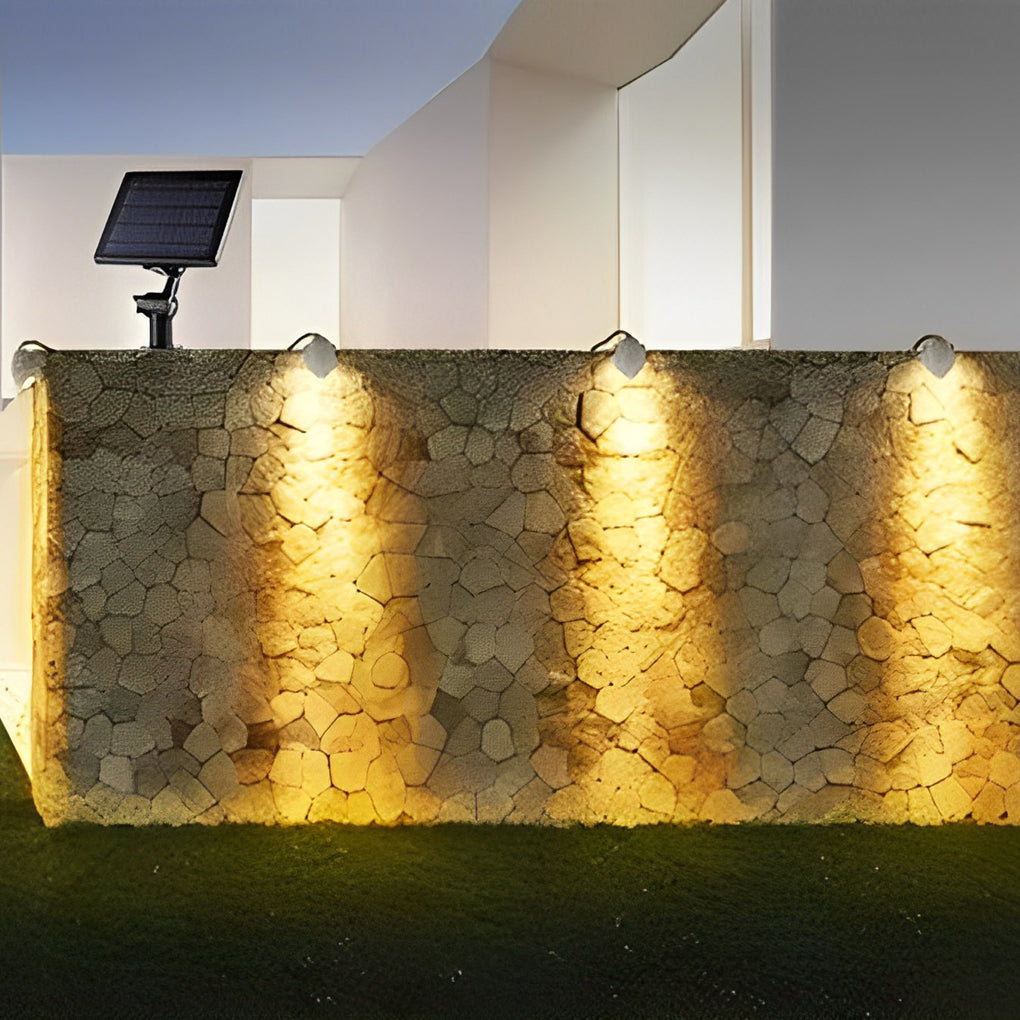 Eggshell Shape Solar Powered RGB Outdoor Spotlights Adjustable Landscape Garden Lights 4 Pieces