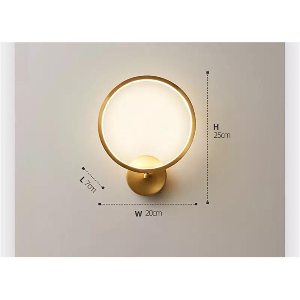 Modern Copper LED Flush Mount Ceiling Light Geometric Circular Gold Finish Three Light Fixture