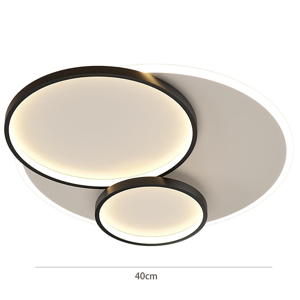 Modern Three Ring Geometric LED Ceiling Light Metal Flush Mount Fixture for Bedroom and Living Room