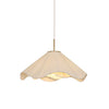 Elara Modern Curved Fabric Pendant Light Sculptural Ceiling Hanging Lamp for Dining Room