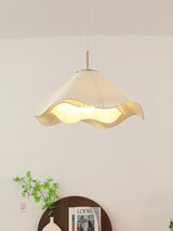 Elara Modern Curved Fabric Pendant Light Sculptural Ceiling Hanging Lamp for Dining Room