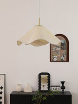Elara Modern Curved Fabric Pendant Light Sculptural Ceiling Hanging Lamp for Dining Room