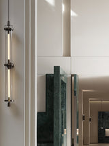 Elegant 47 Inch Vertical LED Wall Light Sconce for Contemporary Living Spaces Black