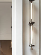 Elegant 47 Inch Vertical LED Wall Light Sconce for Contemporary Living Spaces Black