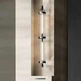 Elegant 47 Inch Vertical LED Wall Light Sconce for Contemporary Living Spaces Black