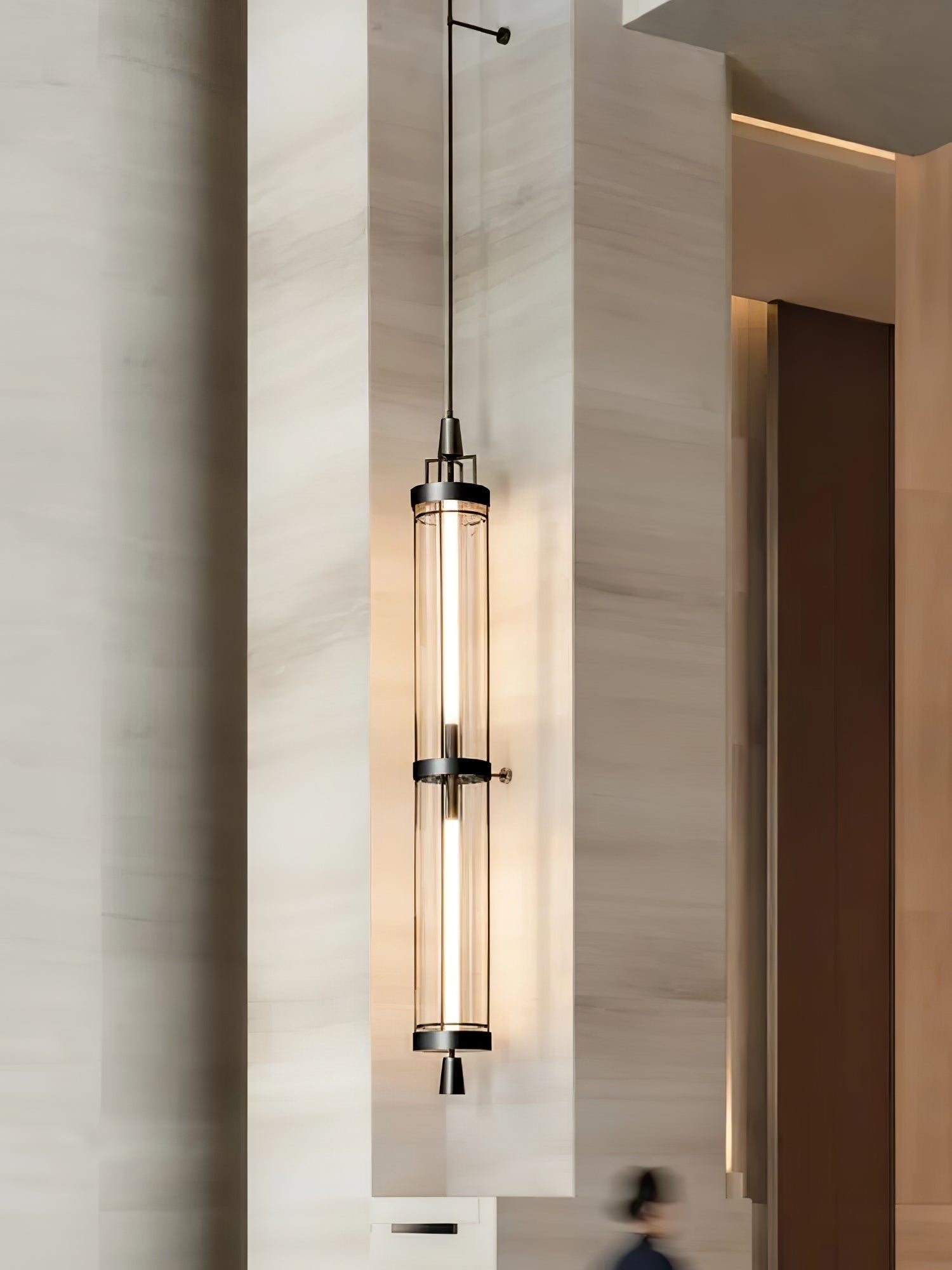 Elegant 47 Inch Vertical LED Wall Light Sconce for Contemporary Living Spaces Black