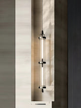 Elegant 47 Inch Vertical LED Wall Light Sconce for Contemporary Living Spaces Black